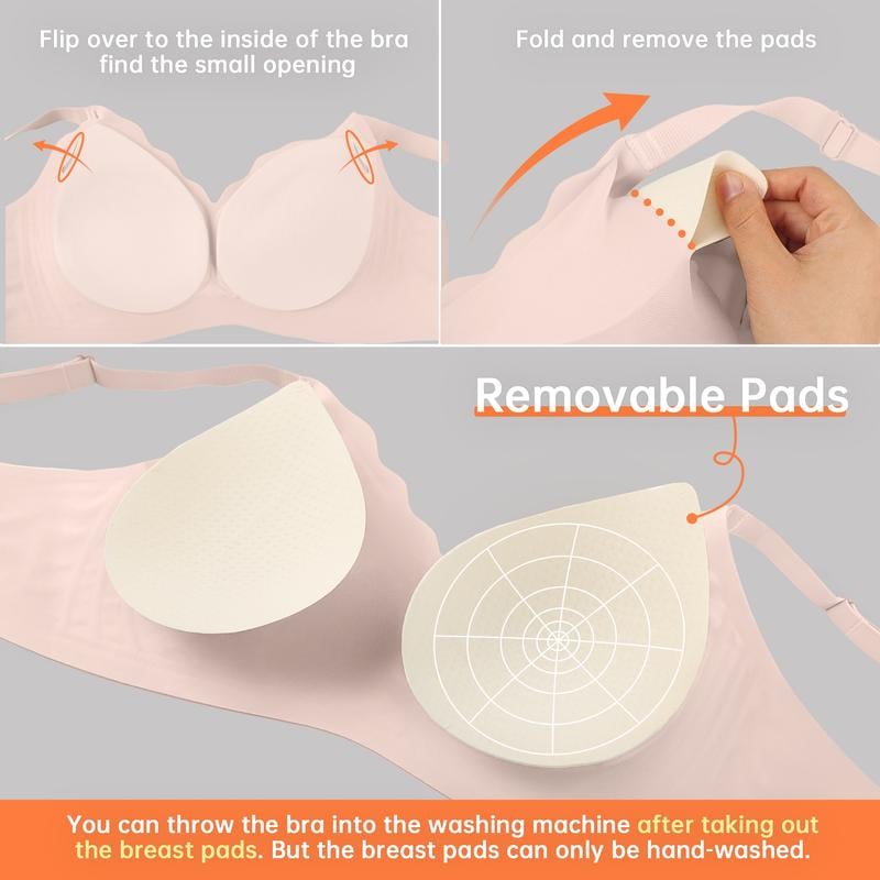 Seamless Scalloped Push-Up Bra