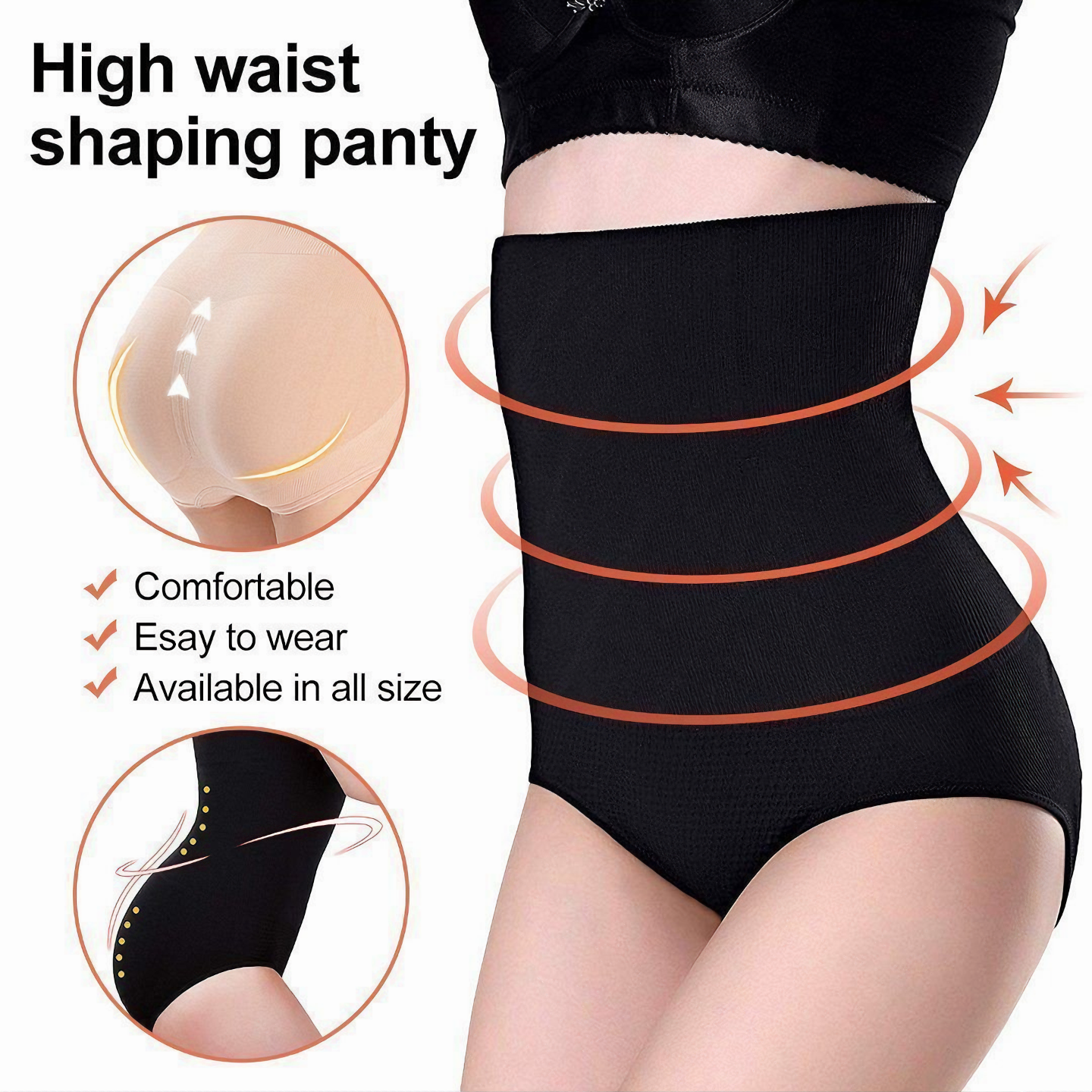 High Waist Tummy Control Shapewear Panties - AuranovaWear