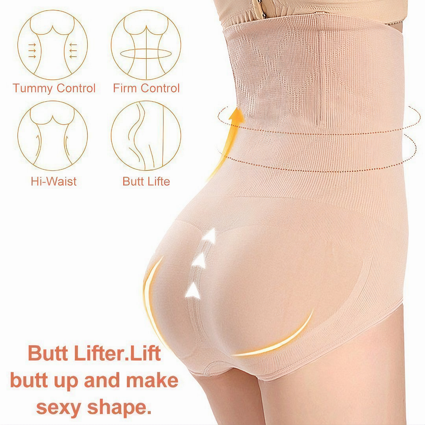 High Waist Tummy Control Shapewear Panties - AuranovaWear