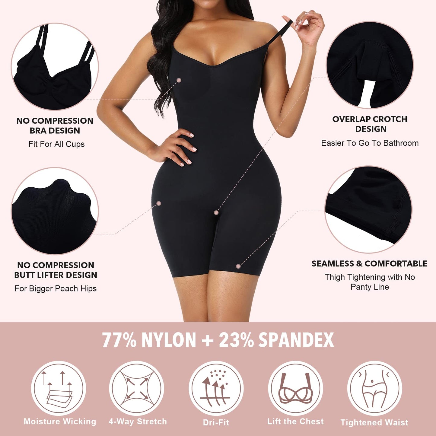 Tummy Control Full Bust Body Shapewear - AuranovaWear
