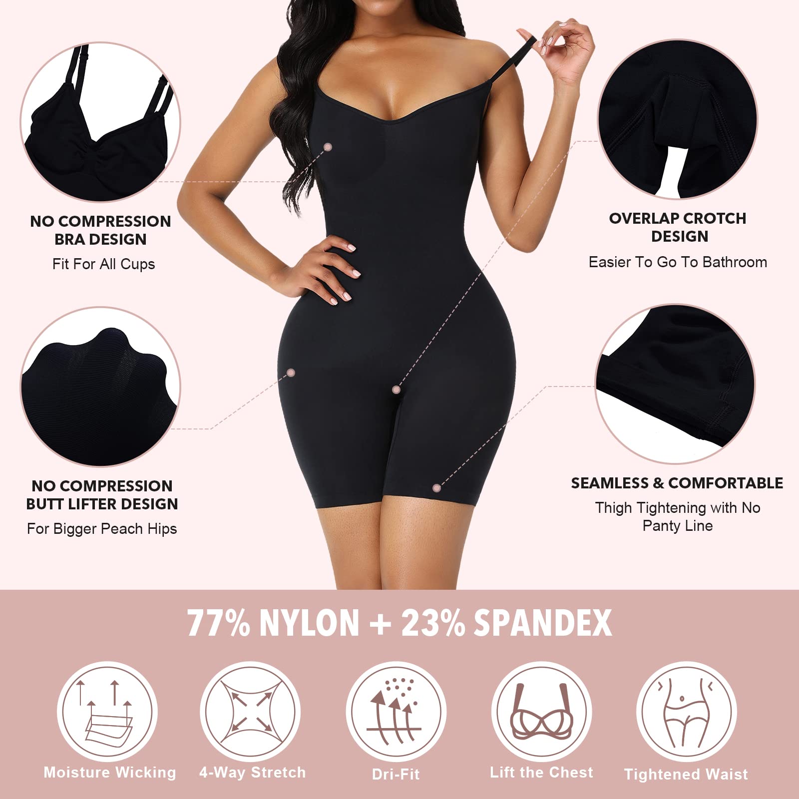 Tummy Control Full Bust Body Shapewear - AuranovaWear
